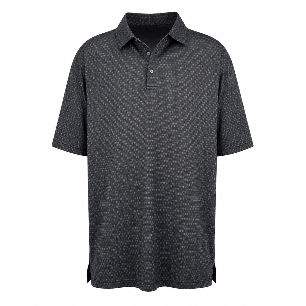 PGA Tour Mens 2X Polo Shirt Charcoal Gray Textured Moisture Wicking Golf NWT
